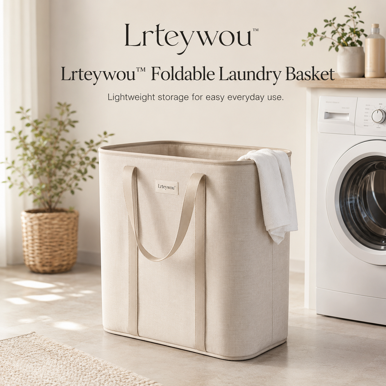 Lrteywou™ Foldable Laundry Basket - Collapsible Hamper, Lightweight Clothes Storage, Space-Saving Organizer
