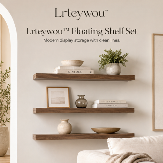 Lrteywou™ Wall-Mounted Floating Shelf Set - Modern Display Shelves, Decorative Wall Storage, Home Organizer