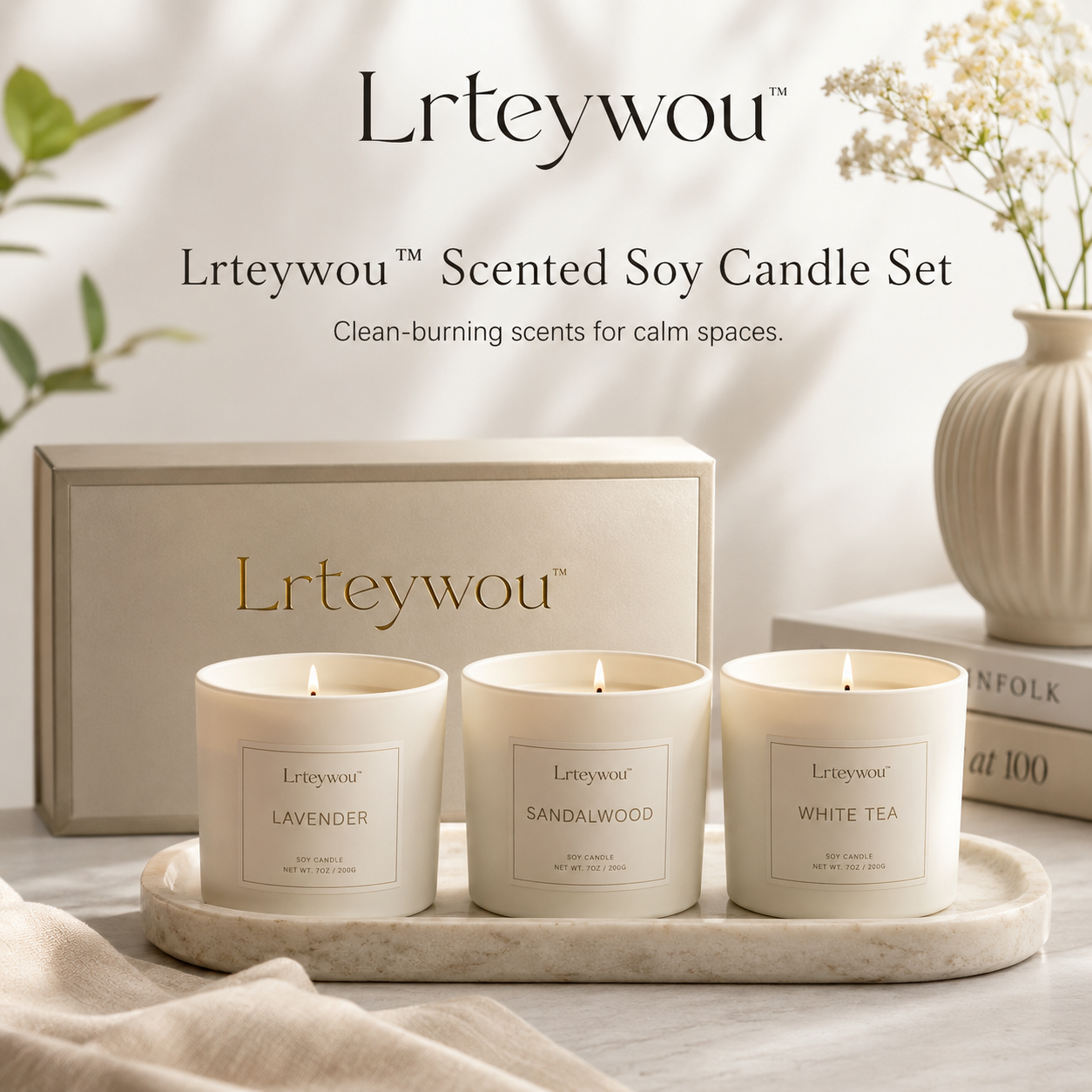 Lrteywou™ Scented Soy Candle Set - Aromatherapy Candles, Home Fragrance Gift Set, Relaxing Decor Candles
