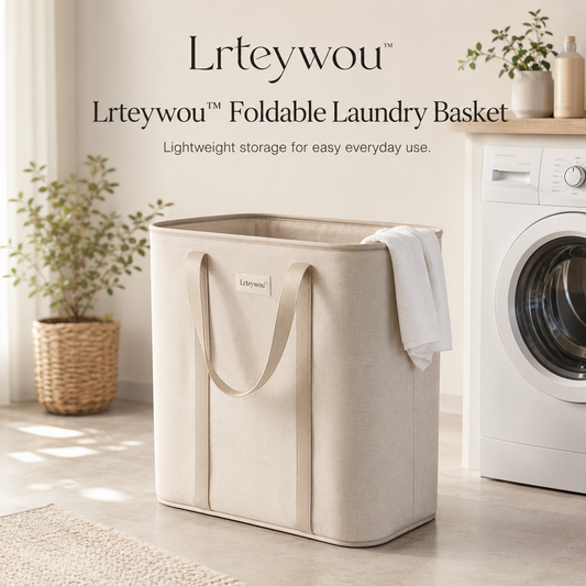 Lrteywou™ Foldable Laundry Basket - Collapsible Hamper, Lightweight Clothes Storage, Space-Saving Organizer